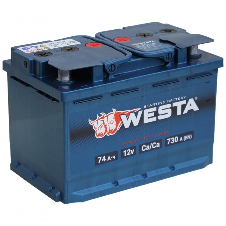 Аккумулятор Westa 74 Ah 720 A +/-