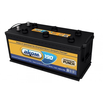Аккумулятор Аком 190 Ah 1200 A -/+
