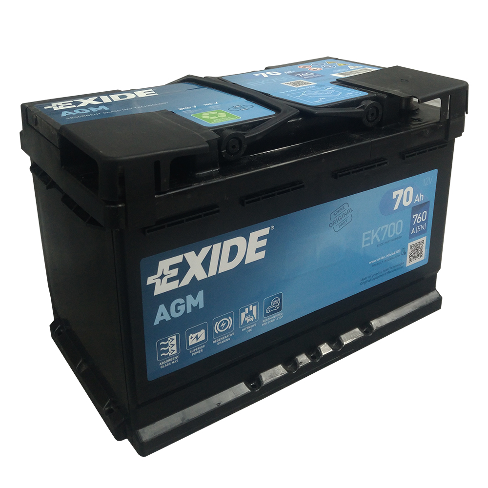 Аккумулятор Exide AGM 70 Ah 760 A -/+ купить в Караганде на сайте