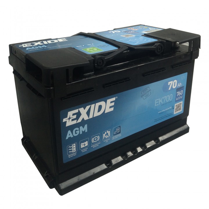 Аккумулятор Exide 70A EK700 Micro-Hybrid AGM 760A -/+ на сайте 6st.kz