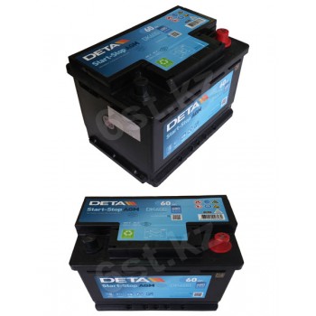 Аккумулятор Deta Start-Stop AGM 60 Ah 680 A -/+