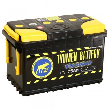Аккумулятор Тюмень 75Ah 630A Standart -/+