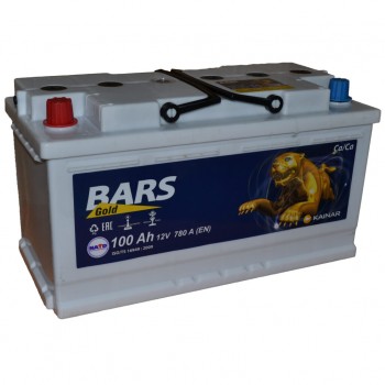 Аккумулятор Барс Gold 100Ah 800 A +/-