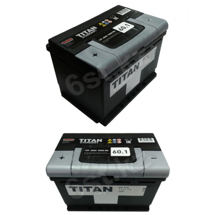 Аккумулятор Titan Standart 60 Ah 540 A +/- на сайте 6st.kz
