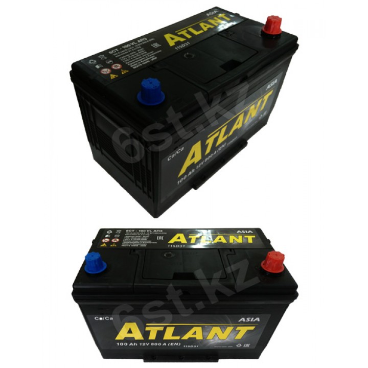Аккумулятор Atlant 100Ah 80A -/+ на сайте 6st.kz