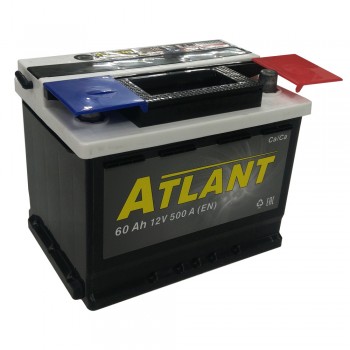 Аккумулятор Atlant 60Ah 500A -/+