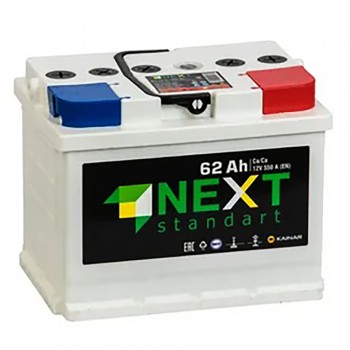 Аккумулятор Next Standart 62 Ah 550 A -/+