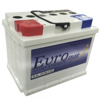 Аккумулятор Europusk 62A h 550 A +/-