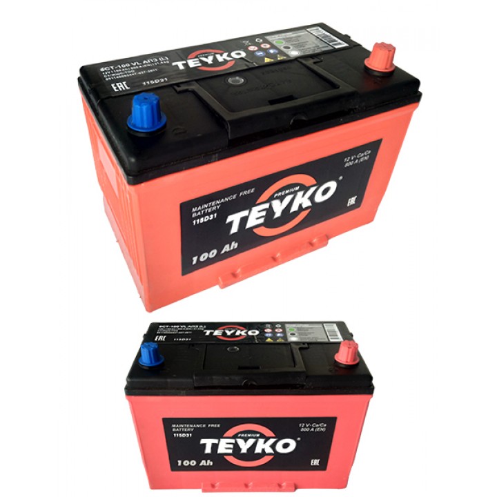 Аккумулятор TEYKO 100Ah 800A -/+ на сайте 6st.kz