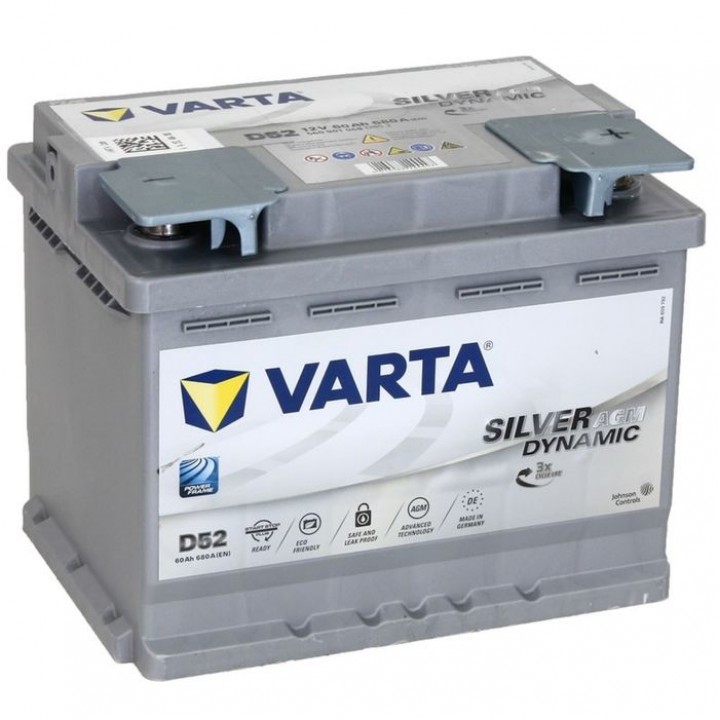 Аккумулятор Varta Silver Dynamic AGM 60Ah 680A -/+ на сайте 6st.kz