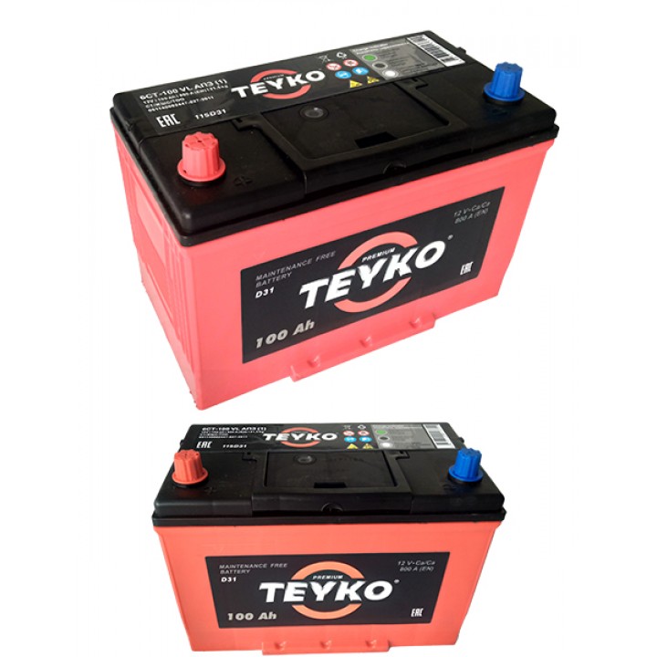 Аккумулятор TEYKO 100Ah 800A +/- на сайте 6st.kz