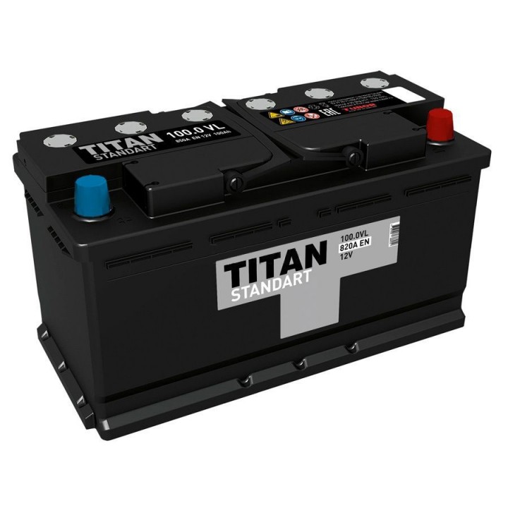 Аккумулятор TITAN Standart 100 Ah 820A -/+ на сайте 6st.kz