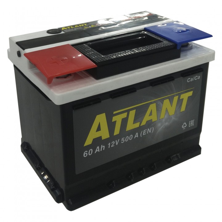 Аккумулятор Atlant 60Ah 500A +/- на сайте 6st.kz