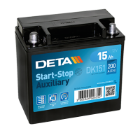 Аккумулятор Deta 15Ah 200A AGM (DK151) +/-