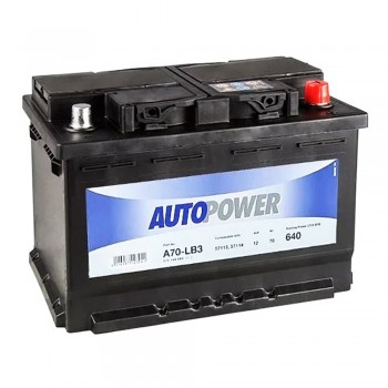 Аккумулятор Autopower 70Ah 680A -/+