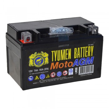 Аккумулятор Тюмень 7Ah 95A AGM +/-