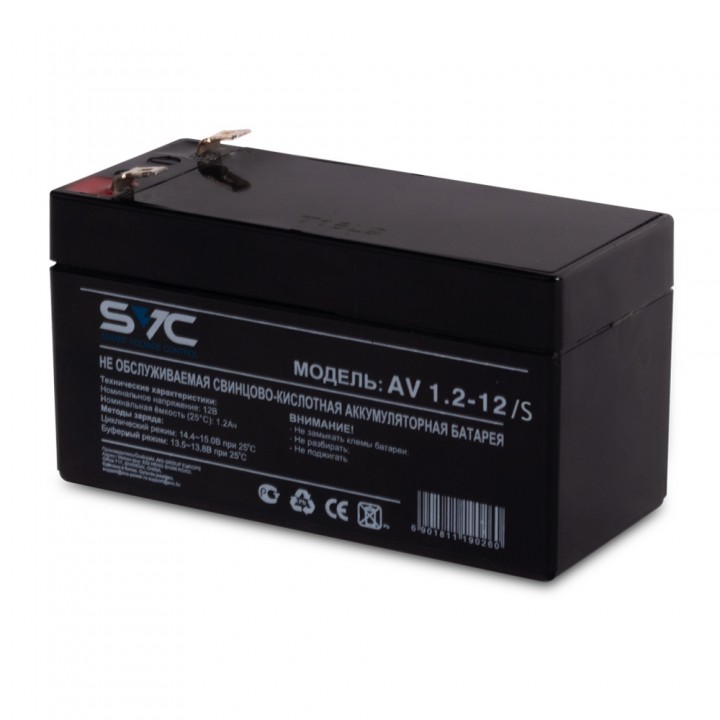 Аккумулятор SVC AV1,2-12 -/+ на сайте 6st.kz