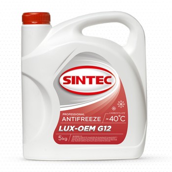 Sintec Lux G-12 (красный) 5л Антифриз