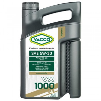 Yacco VX 1000 LE 5W/30 5 л