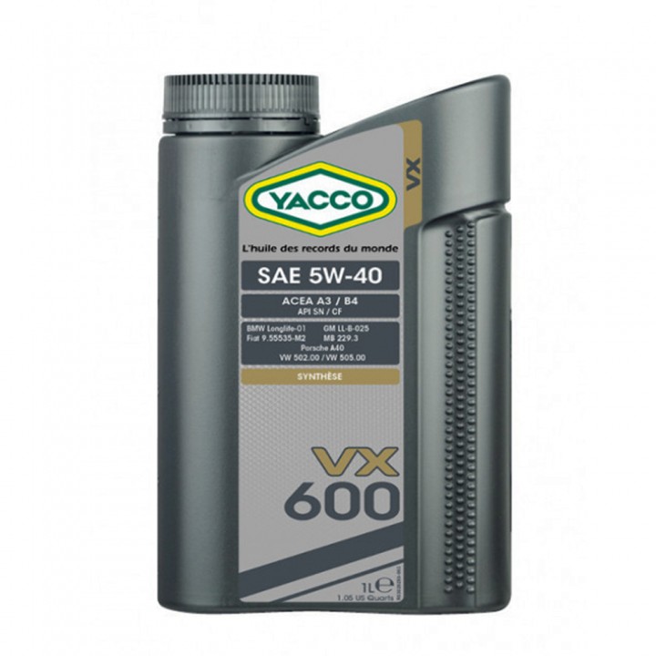 Моторное масло Yacco VX 600 5W/40 1 л в Караганде