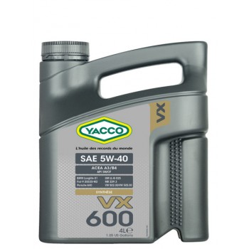 Yacco VX 600 5W/40 4 л