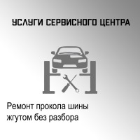 Ремонт прокола шины жгутом без разбора